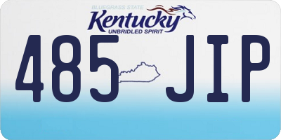 KY license plate 485JIP