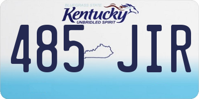 KY license plate 485JIR