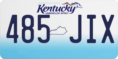 KY license plate 485JIX