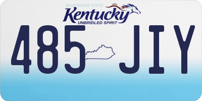 KY license plate 485JIY