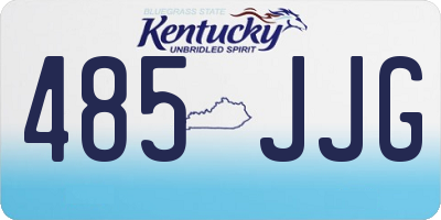 KY license plate 485JJG