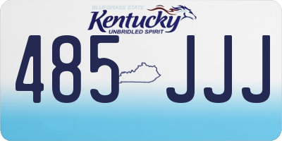 KY license plate 485JJJ