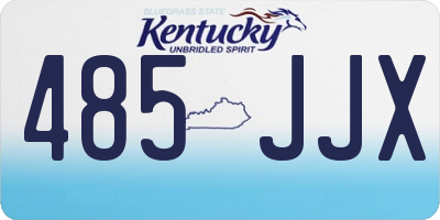 KY license plate 485JJX