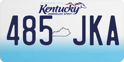 KY license plate 485JKA