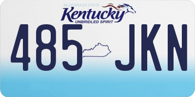 KY license plate 485JKN