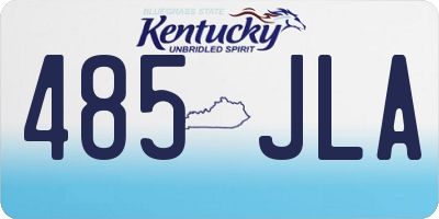 KY license plate 485JLA