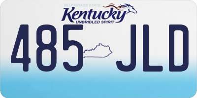 KY license plate 485JLD