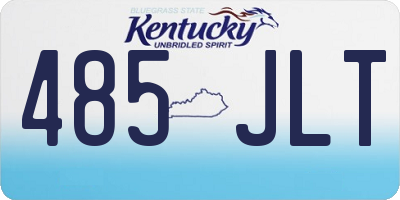 KY license plate 485JLT