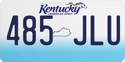 KY license plate 485JLU