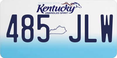 KY license plate 485JLW