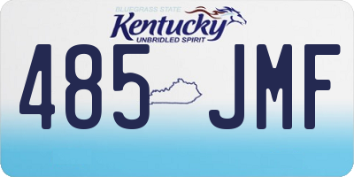 KY license plate 485JMF