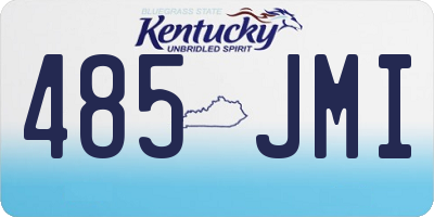 KY license plate 485JMI