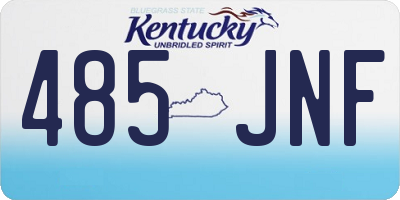 KY license plate 485JNF