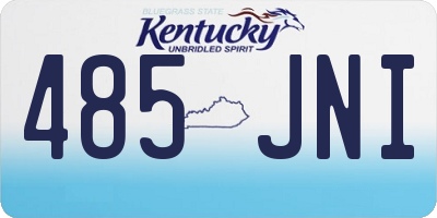 KY license plate 485JNI
