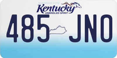 KY license plate 485JNO