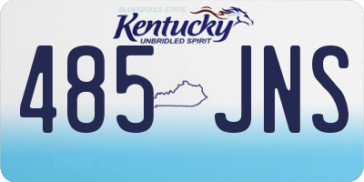KY license plate 485JNS