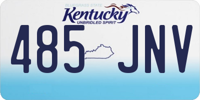KY license plate 485JNV