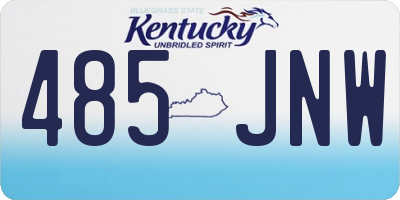 KY license plate 485JNW