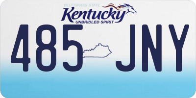 KY license plate 485JNY