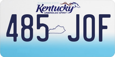 KY license plate 485JOF