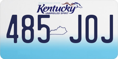 KY license plate 485JOJ