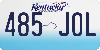 KY license plate 485JOL