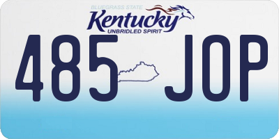 KY license plate 485JOP