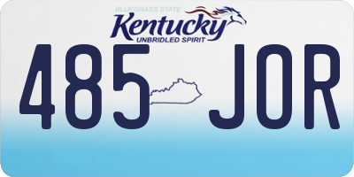 KY license plate 485JOR