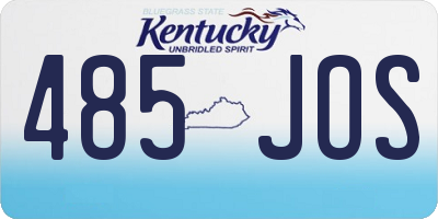 KY license plate 485JOS