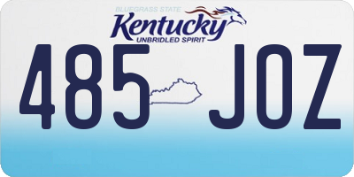 KY license plate 485JOZ