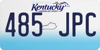 KY license plate 485JPC