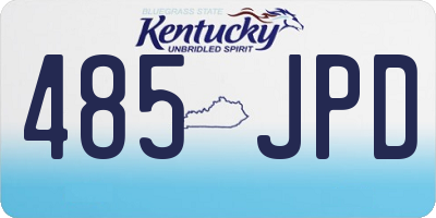 KY license plate 485JPD