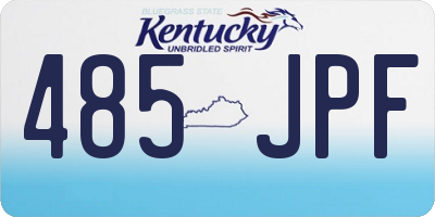 KY license plate 485JPF