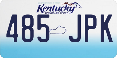 KY license plate 485JPK