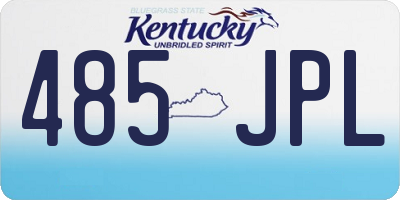 KY license plate 485JPL