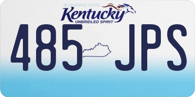KY license plate 485JPS