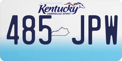 KY license plate 485JPW