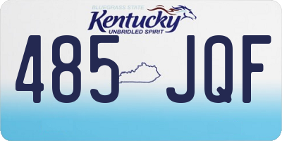 KY license plate 485JQF