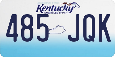 KY license plate 485JQK