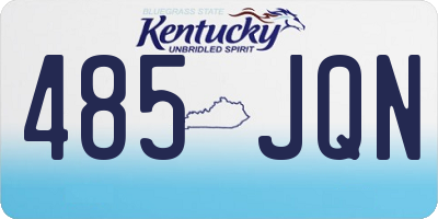 KY license plate 485JQN
