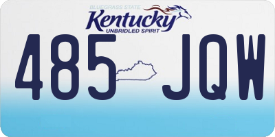 KY license plate 485JQW