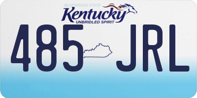 KY license plate 485JRL