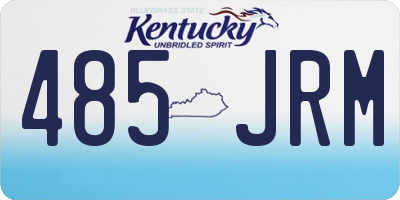 KY license plate 485JRM