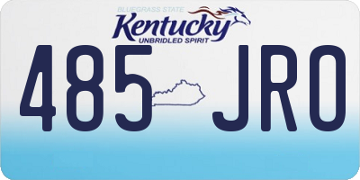 KY license plate 485JRO