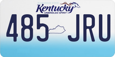 KY license plate 485JRU