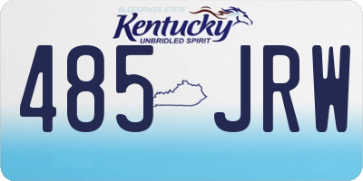 KY license plate 485JRW