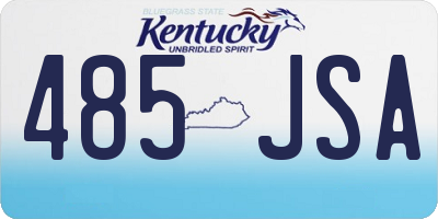 KY license plate 485JSA