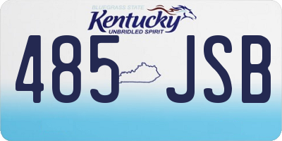 KY license plate 485JSB