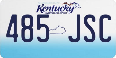 KY license plate 485JSC