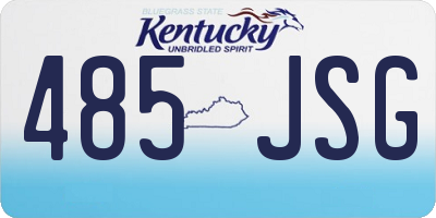 KY license plate 485JSG